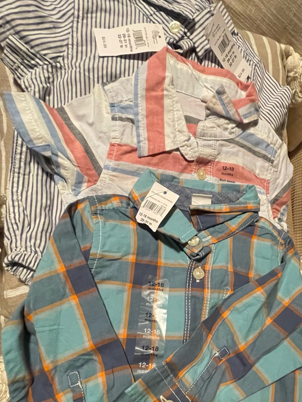 NWT set of 3 GAP Baby Boy One Pieces 12-18m